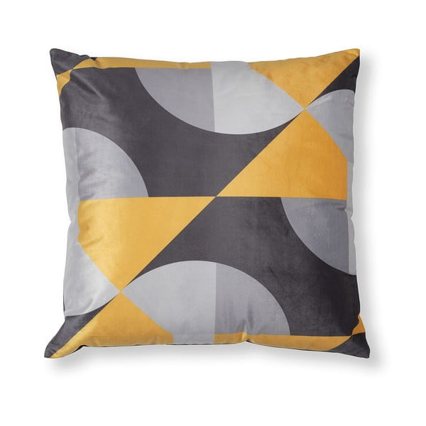 Pelēks un dzeltens spilvendrāna uzvalks La Forma Rise, 45 x 45 cm