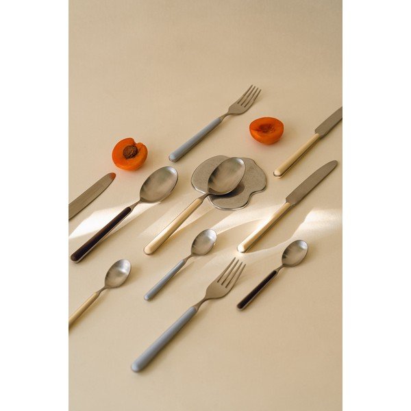 Gaiši zils/sudraba krāsas nerūsējošā tērauda galda piederumi (4 gab.) 1 personai Noli – noo.ma-image-3