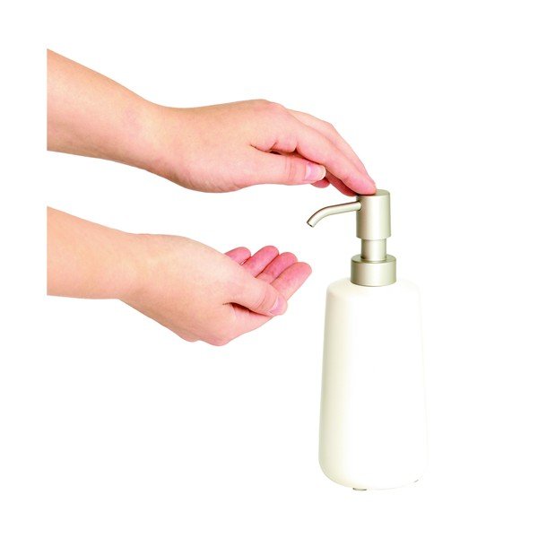Balts keramikas ziepju dozators iDesign Eco Vanity-image-3
