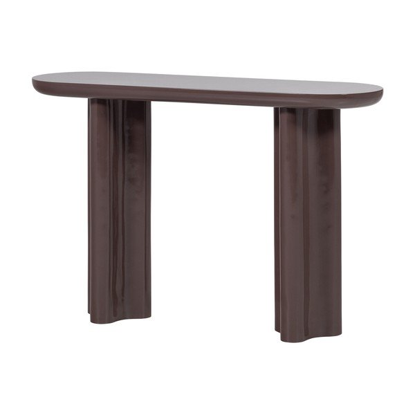 Tumši brūns spīdīgs konsoles galds 35x120 cm Evara – WOOOD-image-2