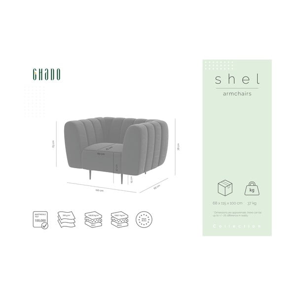 Medus dzeltens samta atpūtas krēsls Ghado Shel-image-2