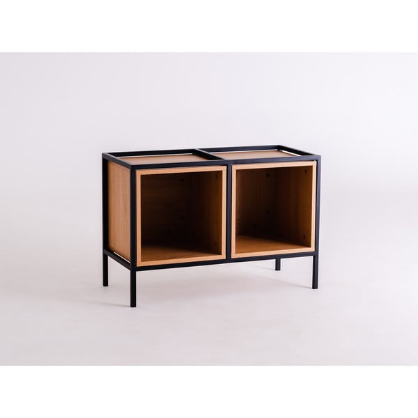 Melns ozolkoka imitācijas grāmatplaukts 88x60 cm Skap – CustomForm-image-3