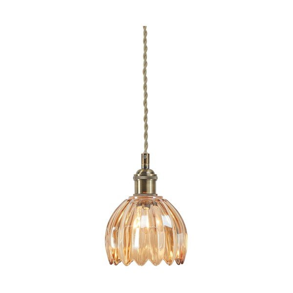 Dzintara dzeltena metāla piekaramā lampa ar stikla abažūru ø 13 cm Gota – Markslöjd