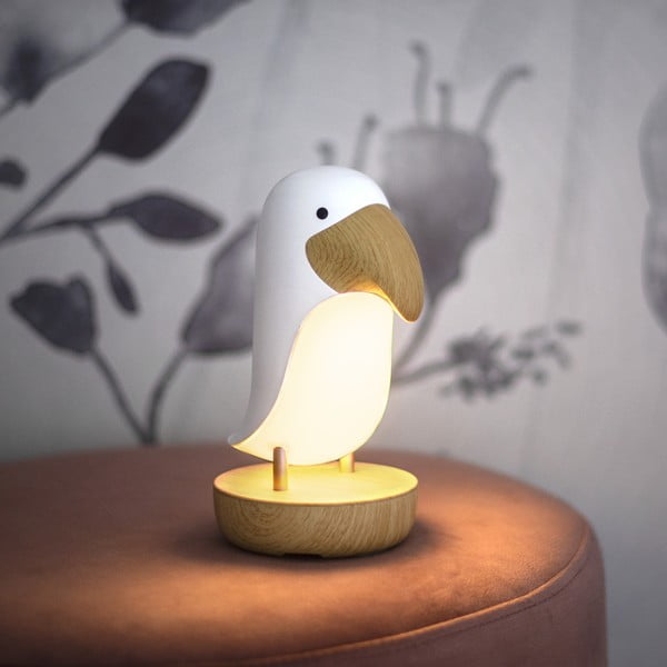 Balta/brūna LED bērnu naktslampiņa Toucan – Star Trading-image-1