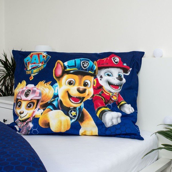 Tumši zila bērnu kokvilnas gultasveļa Jerry Fabrics Paw Patrol, 140 x 200 cm-image-1