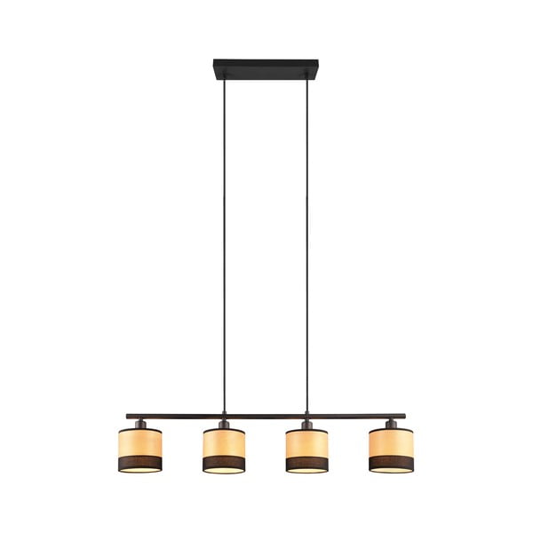 Melna/dabīga toņa piekaramā lampa Bolzano – Reality-image-1