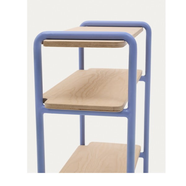 Gaiši zils/dabīga toņa piekarināms bērnu grāmatu plaukts ar oškoka imitāciju 60x70x28 cm Tinn – Kave Home-image-3