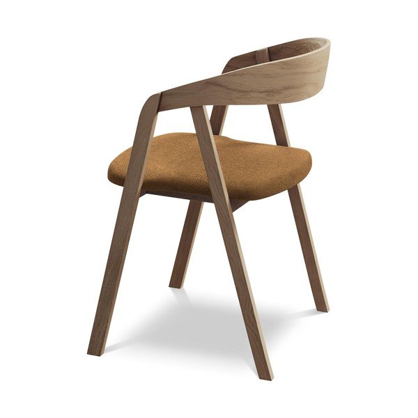 Terakotas oranžs masīvkoka ēdamistabas krēsls Erika – Makamii-image-3