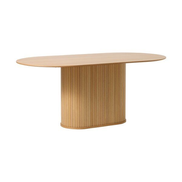 Ēdamgalds ar ozolkoka imitācijas galda virsmu 95x180 cm Nola – Unique Furniture