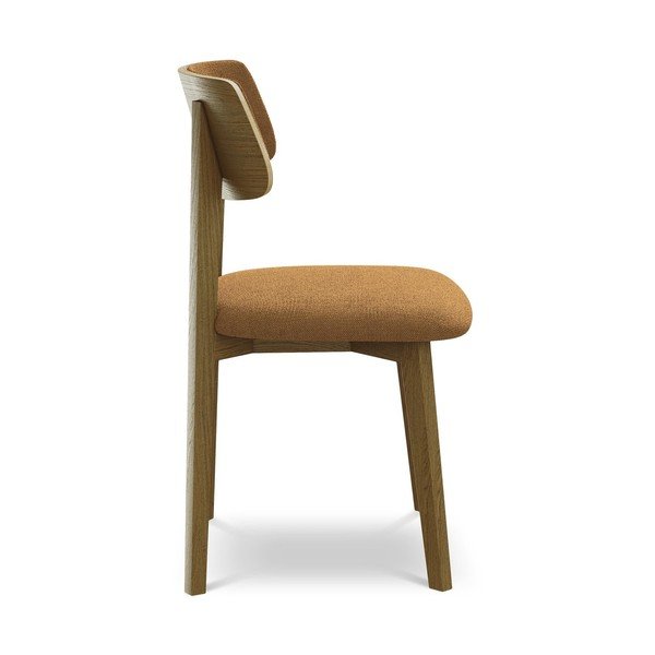 Terakotas oranžs masīvkoka pusdienu krēsls Niu – Makamii-image-2