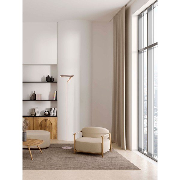 Rozā zelta krāsas alumīnija LED stāvlampa ar regulējamu spilgtumu (augstums 168 cm) Tilia – Nova Luce-image-1