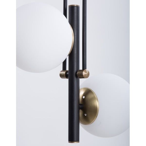Melnbalta griestu lampa ar stikla abažūru ø 15 cm Libra – Squid Lighting-image-3
