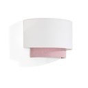 Balta/gaiši rozā bērnu lampa ar auduma abažūru Bianella – Kave Home