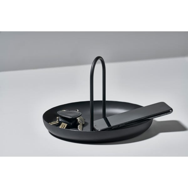 Melna metāla servēšanas paplāte Zone Singles, ø 20 cm-image-3