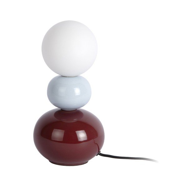 Bordo/gaiši zila keramikas galda lampa (augstums 26 cm) Firenze Pellet – Leitmotiv