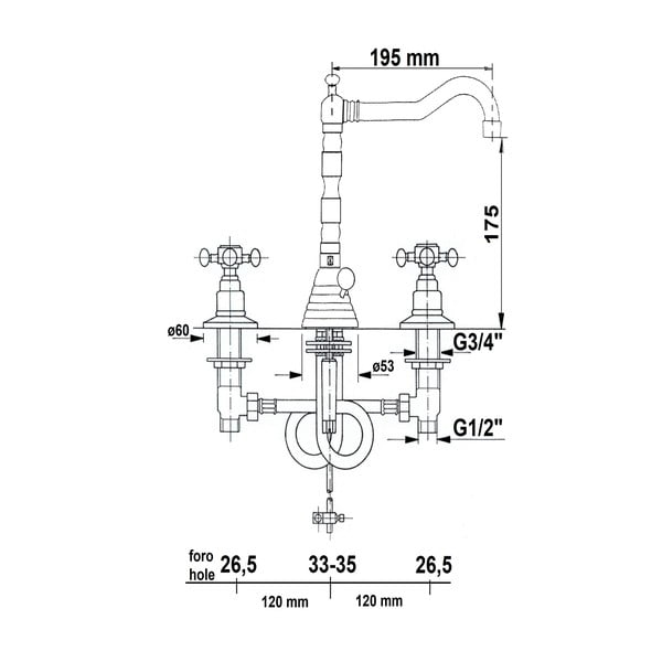 Spīdīgas sudraba krāsas jaucējkrāns izlietnei Antea – Sapho-image-1