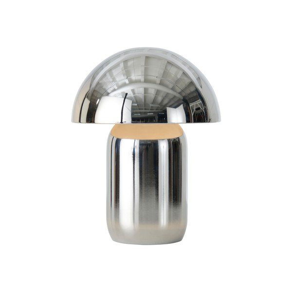 Spīdīgas sudraba krāsas metāla LED galda lampa ar regulējamu spilgtumu (augstums 17 cm) Ted – Ellos Home