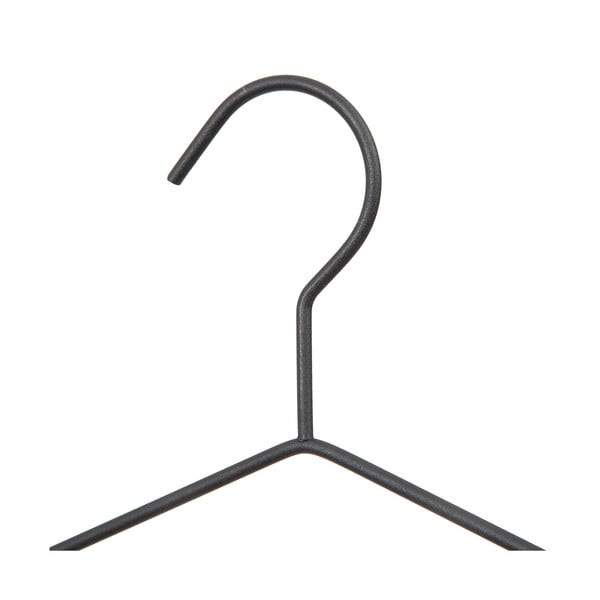 2 melnu apģērbu pakaramo komplekts ar koka detaļu Compactor Frosted-image-2