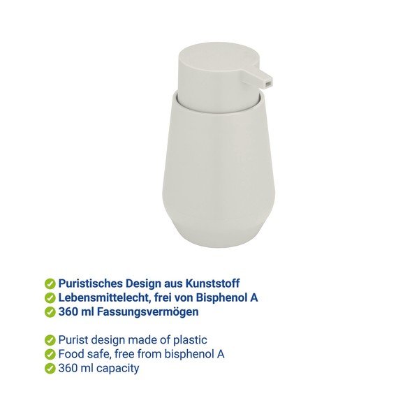 Krēmkrāsas plastmasas ziepju dozators 360 ml Vara – Allstar-image-2
