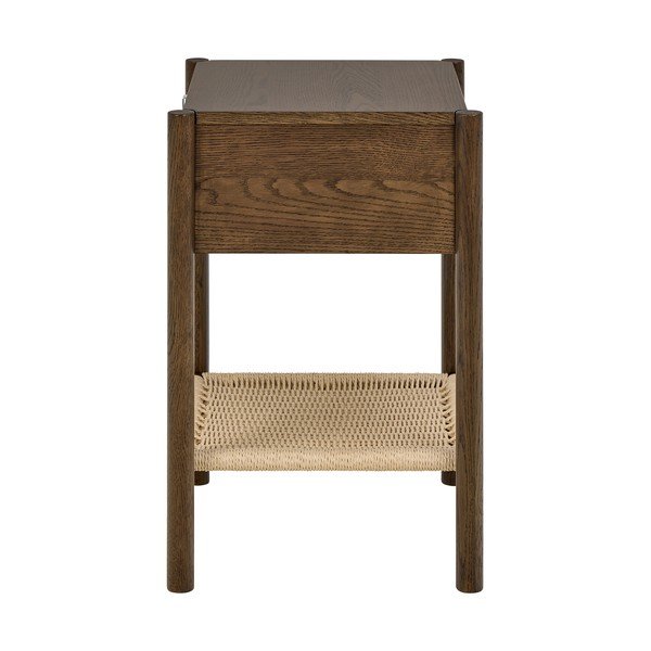 Tumša dabīga toņa naktsskapītis ar ozolkoka imitāciju Monfort – Actona-image-3