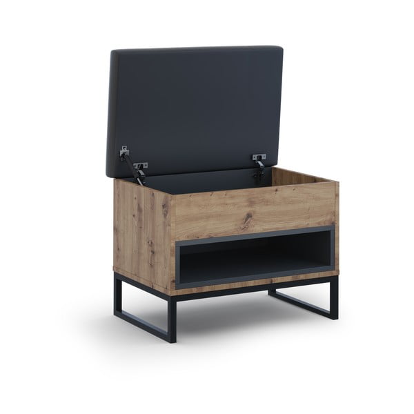 Ozolkoka imitācijas apavu plaukts ar soliņu Olis – Cosmopolitan Design-image-3