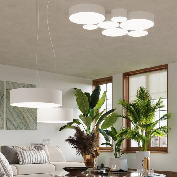 Balta piekaramā lampa ø 35 cm Atis – Sollux-image-1