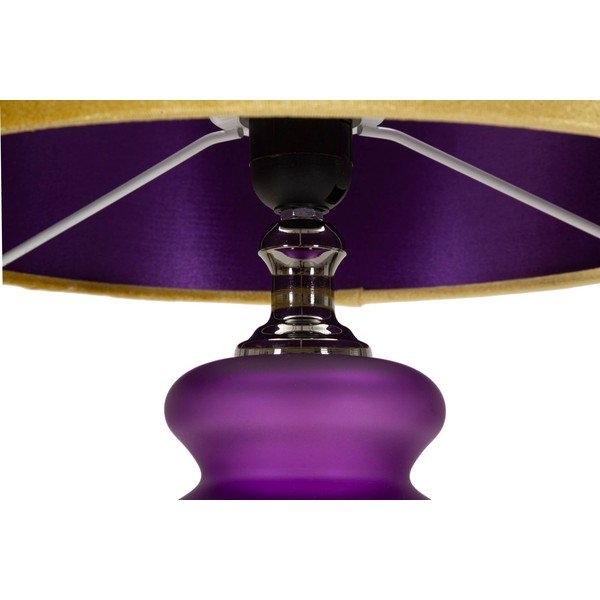 Dzeltena/violeta galda lampa ar auduma abažūru (augstums 57,5 cm) Milva Two – Mauro Ferretti-image-4