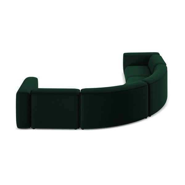 Tumši zaļš samta stūra dīvāns Ekahi – Makamii-image-4