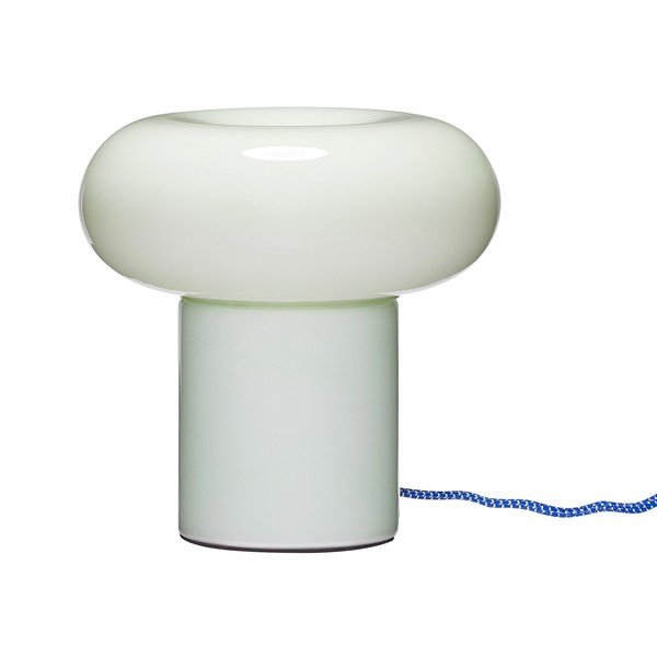 Gaiši zaļa stikla galda lampa (augstums 22 cm) Hues – Hübsch