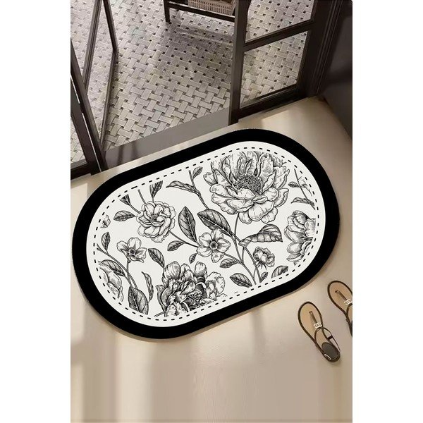 Melnbalts vannas istabas paklājiņš 60x100 cm Rasse – Foutastic-image-1