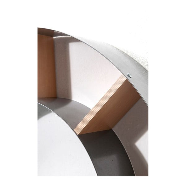 Pelēks sienas grāmatu plaukts Kare Design Snail-image-1