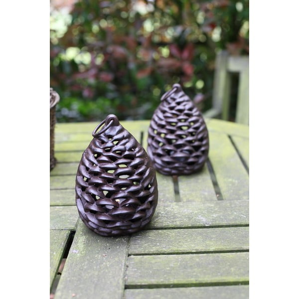 Metāla laterna (augstums 18 cm) Pine Cone – Esschert Design-image-4