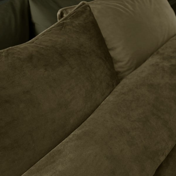 Haki vienguļamā samta gultas veļa 135x200 cm Kingsley – Catherine Lansfield-image-1