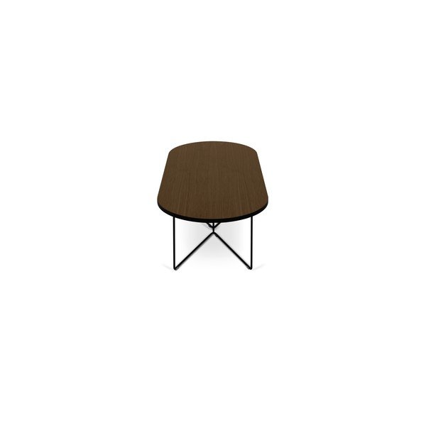 Žurnālgaldiņš ar valriekstkoka imitācijas virsmu 136x60 cm Oval – TemaHome-image-1