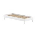 Balta dižskābarža masīvkoka vienvietīga gulta bez galvgaļa un ar redelēm 90x200 cm Forrest – Vipack