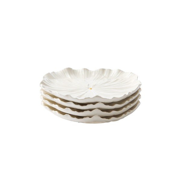 Balti porcelāna šķīvji (4 gab.) Elva – Jotex-image-2