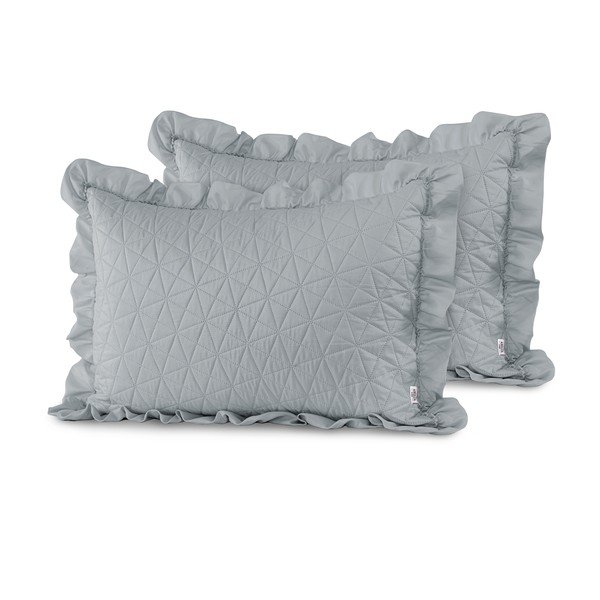 2 pelēku spilvendrānu komplekts AmeliaHome Tilia, 70 x 50 cm-image-1