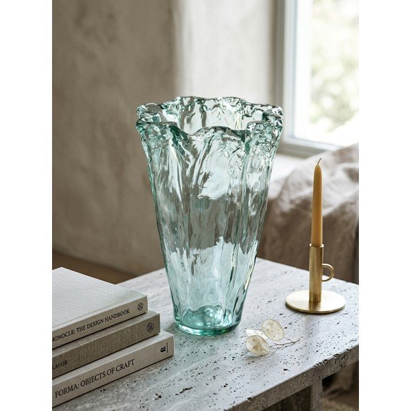 Zila pārstrādāta stikla vāze (augstums 30 cm) Pandora – Ego Dekor-image-2