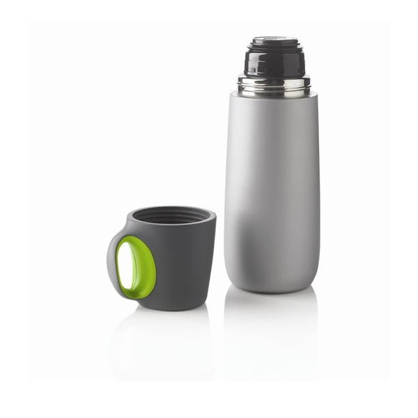 Pelēks termoss ar krūzīti XD Design Bopp, 600 ml-image-1