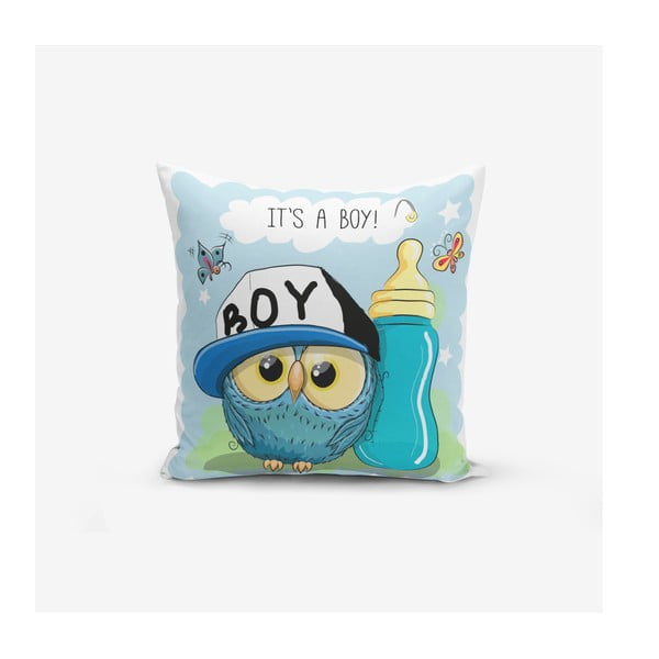 Bērnu spilvendrāna 43x43 cm Boy Owl – Mila Home