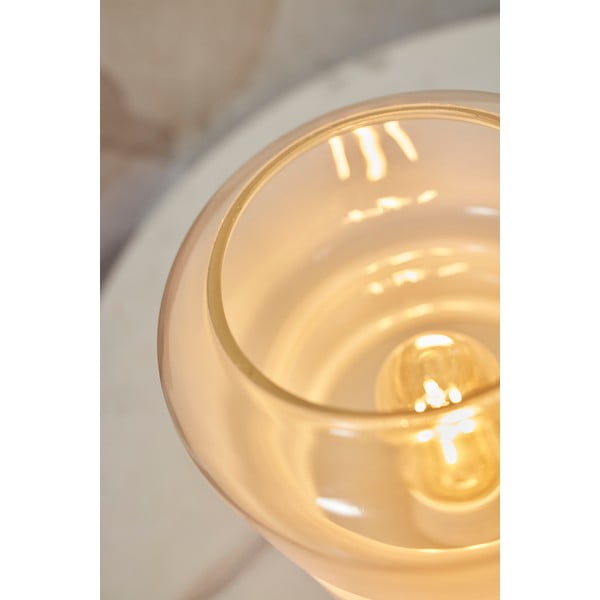 Balta galda lampa ar stikla abažūru (augstums 23 cm) Verona – it's about RoMi-image-4