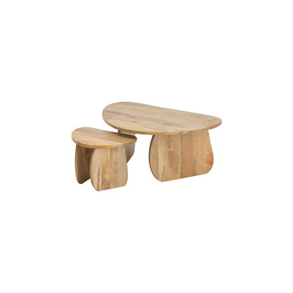 Dabīga toņa mango masīvkoka žurnālgaldiņš Mushroom – Ellos Home