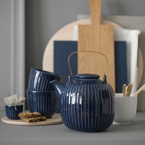 Tumši zila porcelāna krūze Kähler Design Hammershoi, 200 ml-image-1
