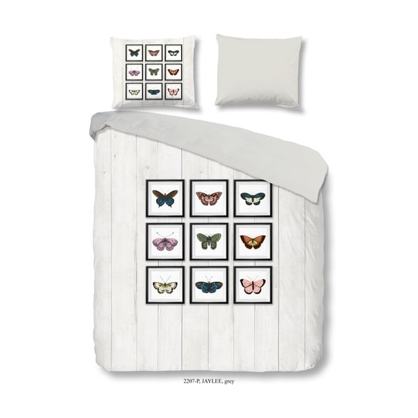 Kokvilnas divvietīga gultas pārklājs ar diviem spilveniem Good Morning Jaylee, 200 x 240 cm