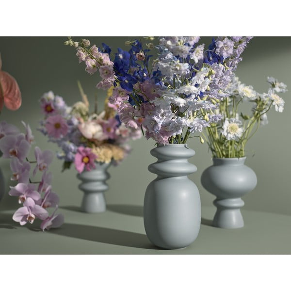Zili pelēka keramikas vāze Kähler Design Kontur, augstums 29 cm-image-1
