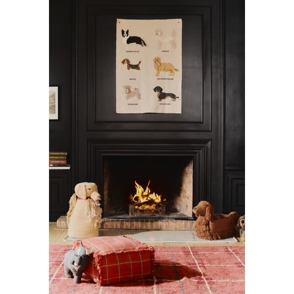 Sarkans mazgājams/ar rokām darināts kokvilnas paklājs 140x190 cm Tartan Vintage Red – Lorena Canals-image-3