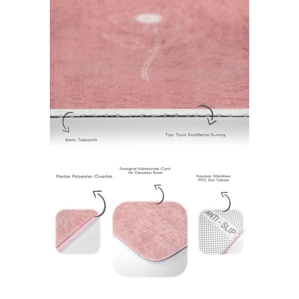 Rozā samta vannas istabas paklājiņi (2 gab.) 60x100 cm – Mila Home-image-3