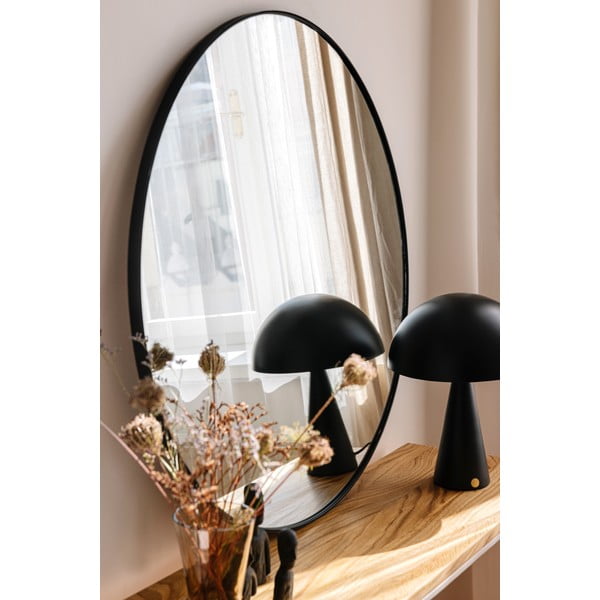 Melns sienas spogulis Bonami Essentials Layla, ø 80 cm-image-1