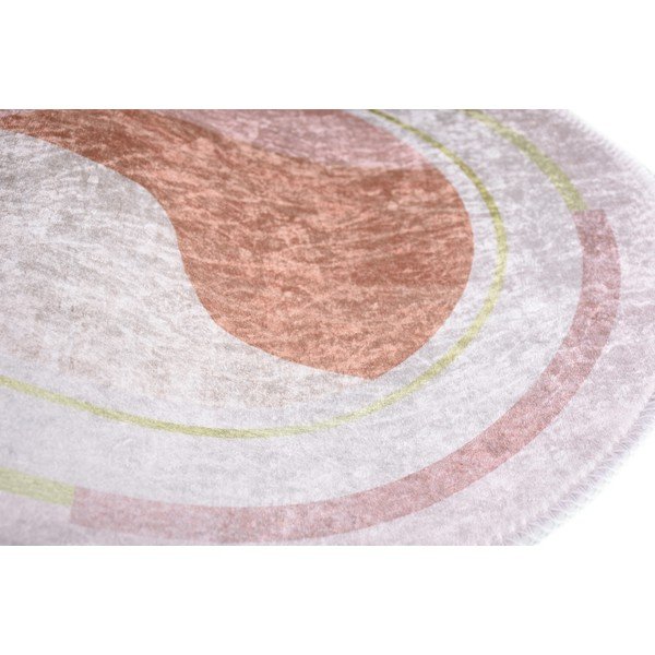 Oranžs/krēmkrāsas mazgājams apaļš paklājs ø 120 cm Yuvarlak – Vitaus-image-2