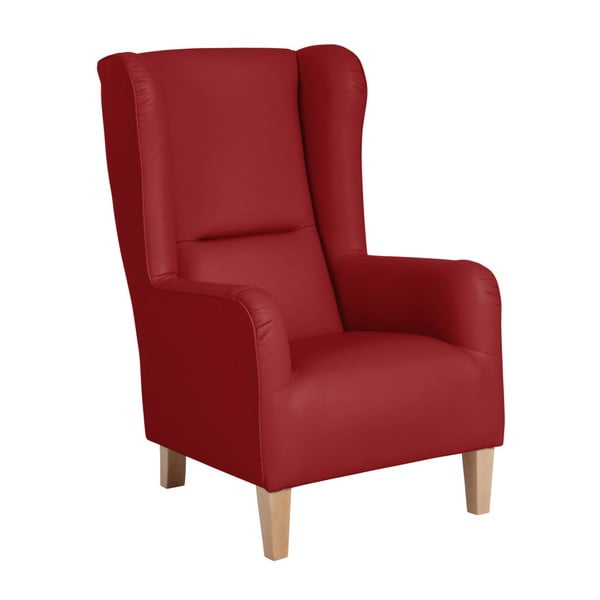 Max Winzer Bruno sarkans mākslīgās ādas krēsls